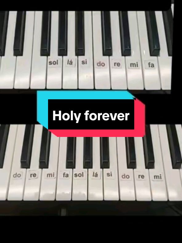 Holly forever - tutorial piano #usa_tiktok #music #jesus #piano #gospelmusic 