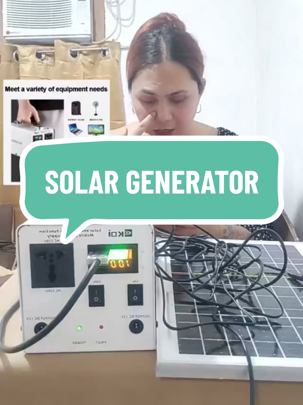 Portable power station 200W/220V multifunctional power station 78800mah large capacity solar generator. grabe ang ganda nito kaya order na. #LIVEhighlights #TikTokLIVE #LIVE #powerstation #solargenerator #portablepowerstation #generator #koi 