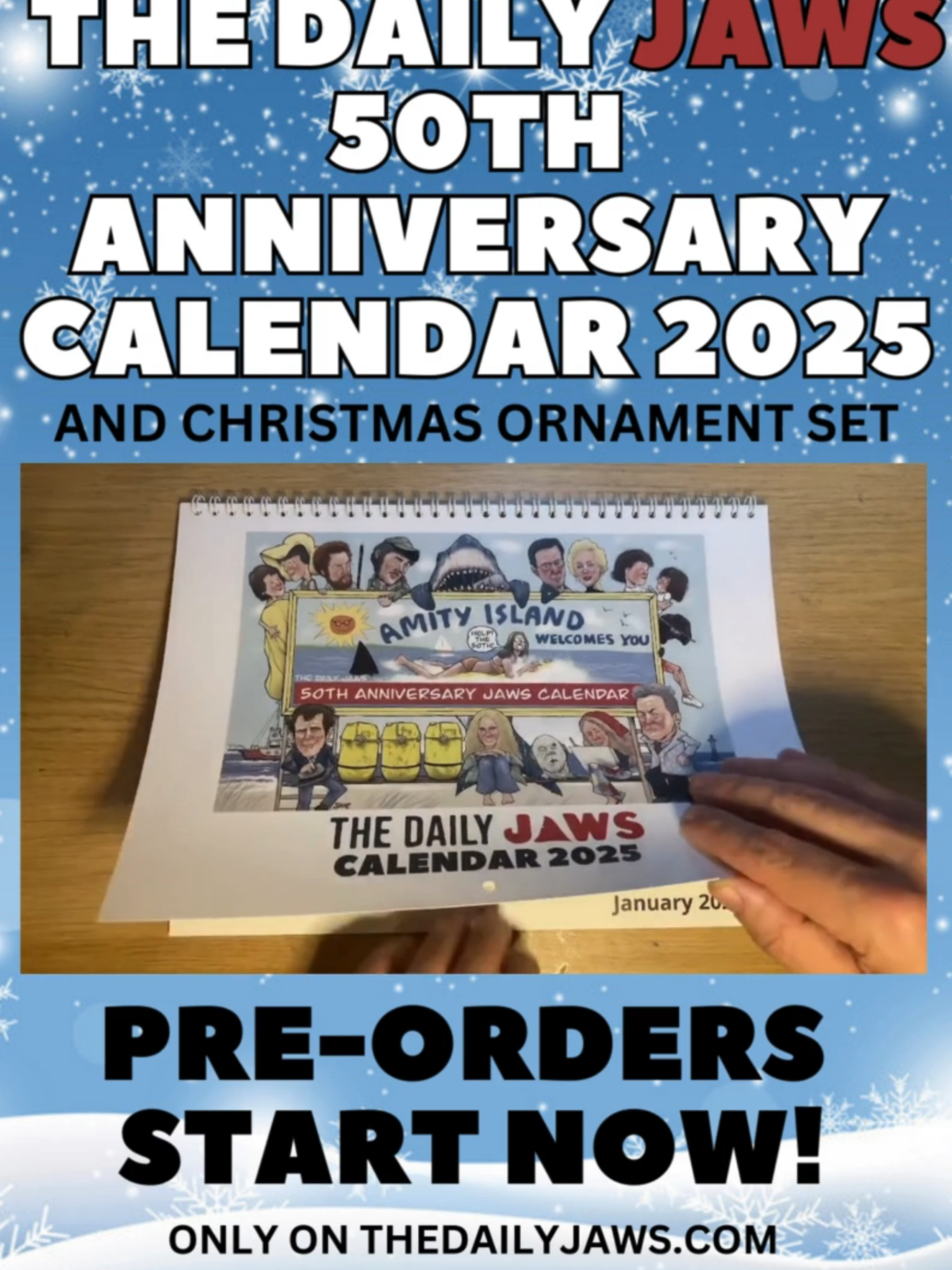 FAST FISH!!  We are almost sold out of our #JAWS 50th anniversary calendars so please order soon to avoid disappointment.  Non-UK/US customers, please email orders@thedailyjaws.com for shipping info.