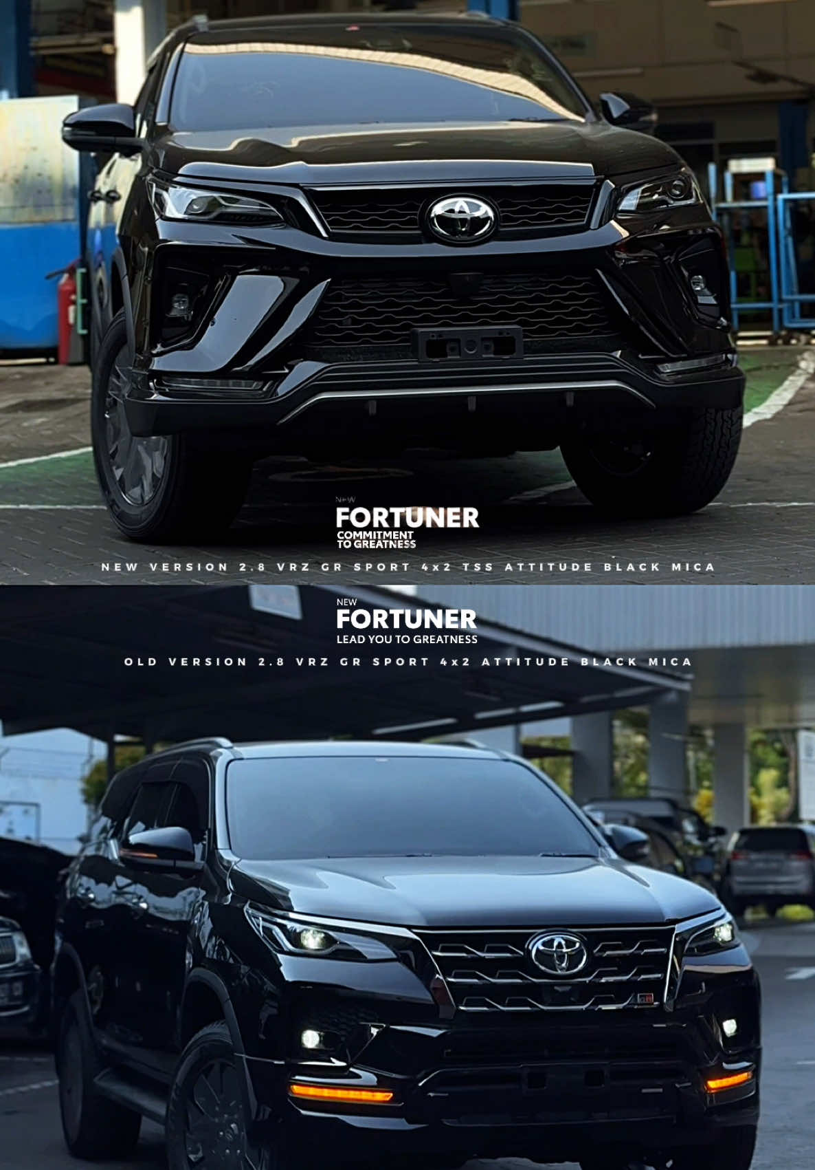 Fortuner 2.8 VRZ GR TSS New Facelift VS Old Facelift Non TSS Attitude Black Mica. Kalian suka MODEL BARU Atau MODEL LAMA? Comment Dibawah! Info Pemesanan Toyota Seluruh Indonesia Hub : Mike - Account Executive Toyota Astra Auto2000 Kenjeran Surabaya 0812.3132.3273 #toyotafortuner #fortuner #fortunerindonesia #fortunerlovers #fortunermodifikasi #fortunerclub #fortuner4x4 #fortunergrsport #fortunergr #toyotafortunerclub #toyotafortuner4x4 #fortunerdiesel 