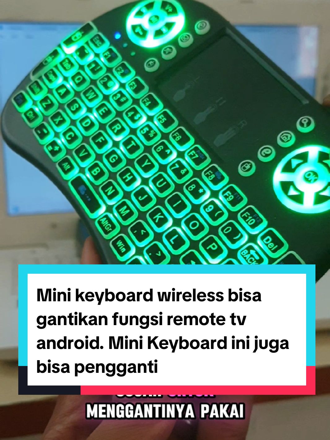 Mini keyboard wireless bisa gantikan fungsi remote tv android. Mini Keyboard ini juga bisa pengganti keyboard laptop, PC, tab, bahkan bisa juga untuk HP android tentunya pakai otg #minikeyboardwireless #minikeyboard #keyboardwireless #racuntiktok #wibgajian #gilagilajualan #belilokal #cuantanpabatas #CapCut 