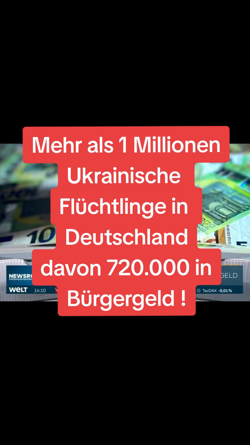 Mehr als 1 Millionen Ukrainische Flüchtlinge in Deutschland. 720.000 Ukrainische Flüchtlinge beziehen Bürgergeld. Und es könnenten noch viel mehr werden. #welt #news #nachrichten #fyp #politik #viral_video #deutschland 