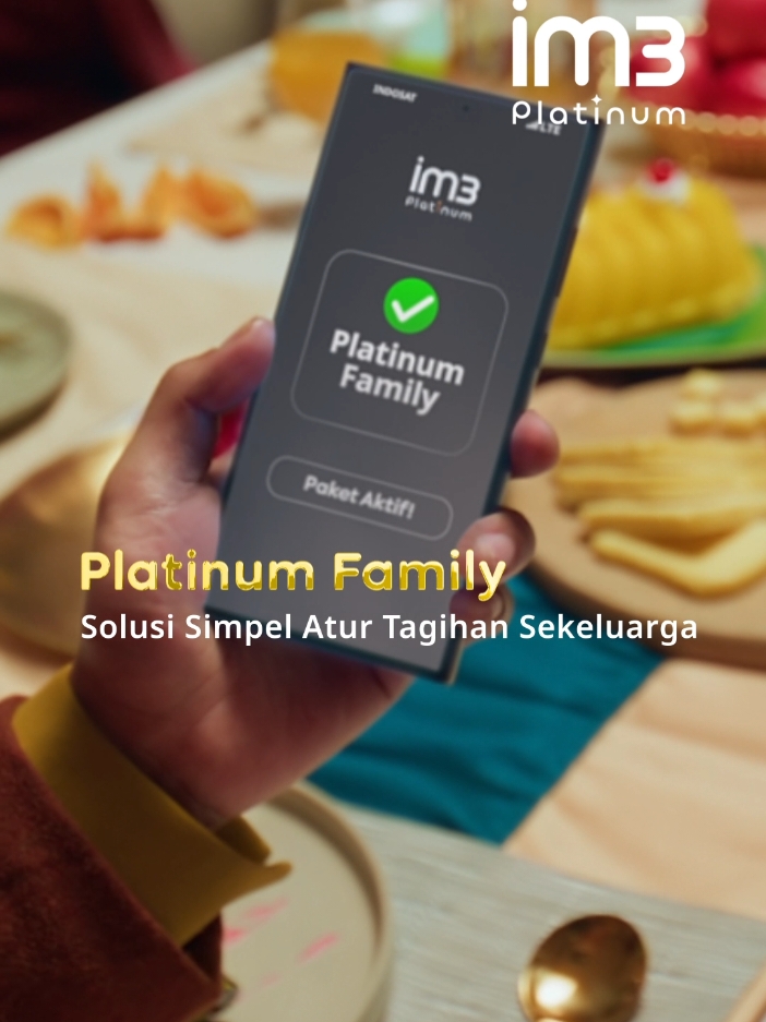 Platinum Family: Solusi Simpel Atur Kebutuhan Keluarga.  IM3 Platinum Family dilengkapi dengan fitur All-in-one Billing untuk memudahkanmu atur tagihan keluarga, dan kuota sharing yang bisa dipakai semua anggota keluarga. Pay less, save more.  Gabung sekarang di im3.id/platinum !  #SimpleNextLevel