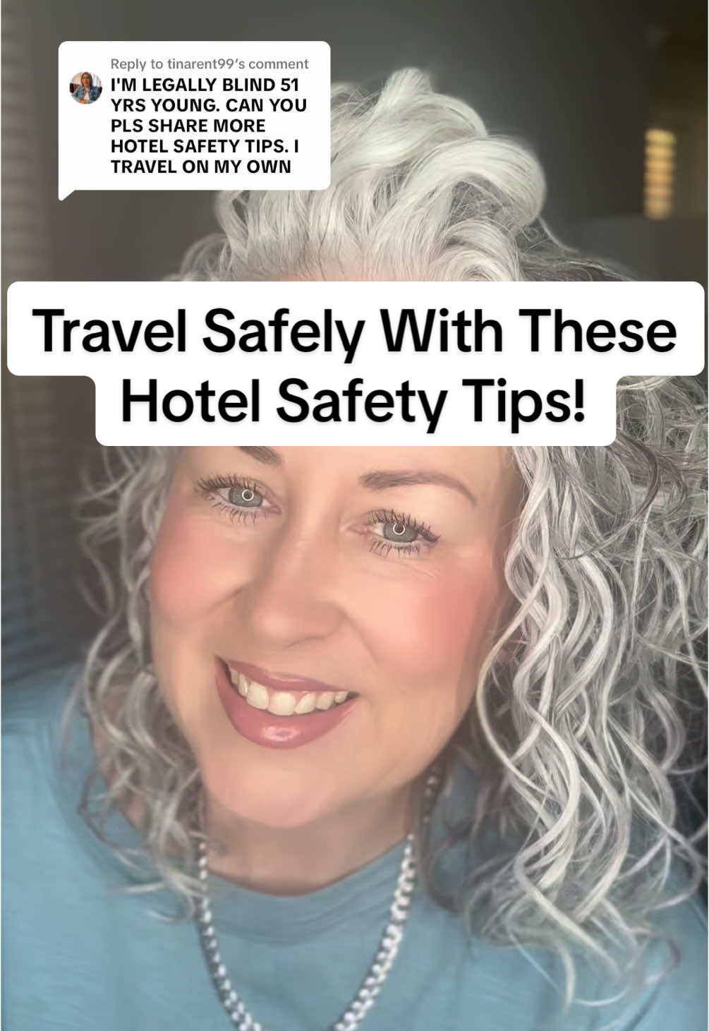 Replying to @tinarent99  Travel safely with these hotel safety tips!   #safety #safetyfirst #safetytips #safetyessentials #hotel #hotels #hoteltravel #hotelsafety #hotelsafetytips #hotelsafetyhacks #situationalawareness #stalker #stalking #lockdoors #lock #blind #blindness #legallyblind #traveltok #safetytok #over40 #over50 #over60 #over70 #over40tok #over40s #over40safety #travelsafely #safetytok #Running #truecrime #truecrimetok 