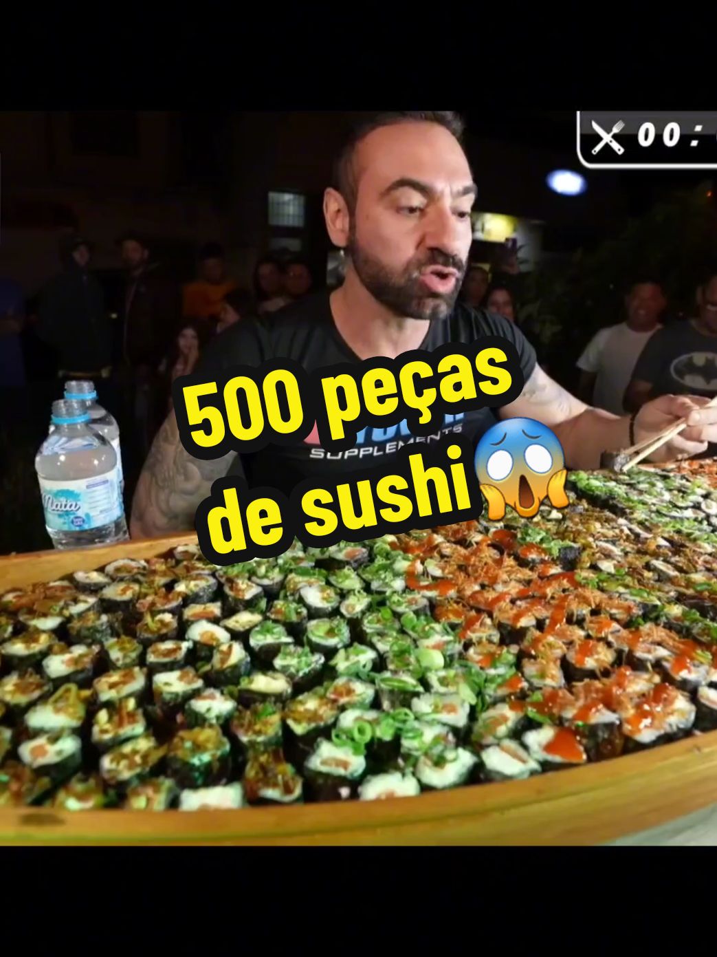 a MAIOR BARCA de SUSHI do MUNDO! 500 PEÇAS!!😨😰 #corbucci #corbuccieats #comilança #suchi #desafiodecomida 