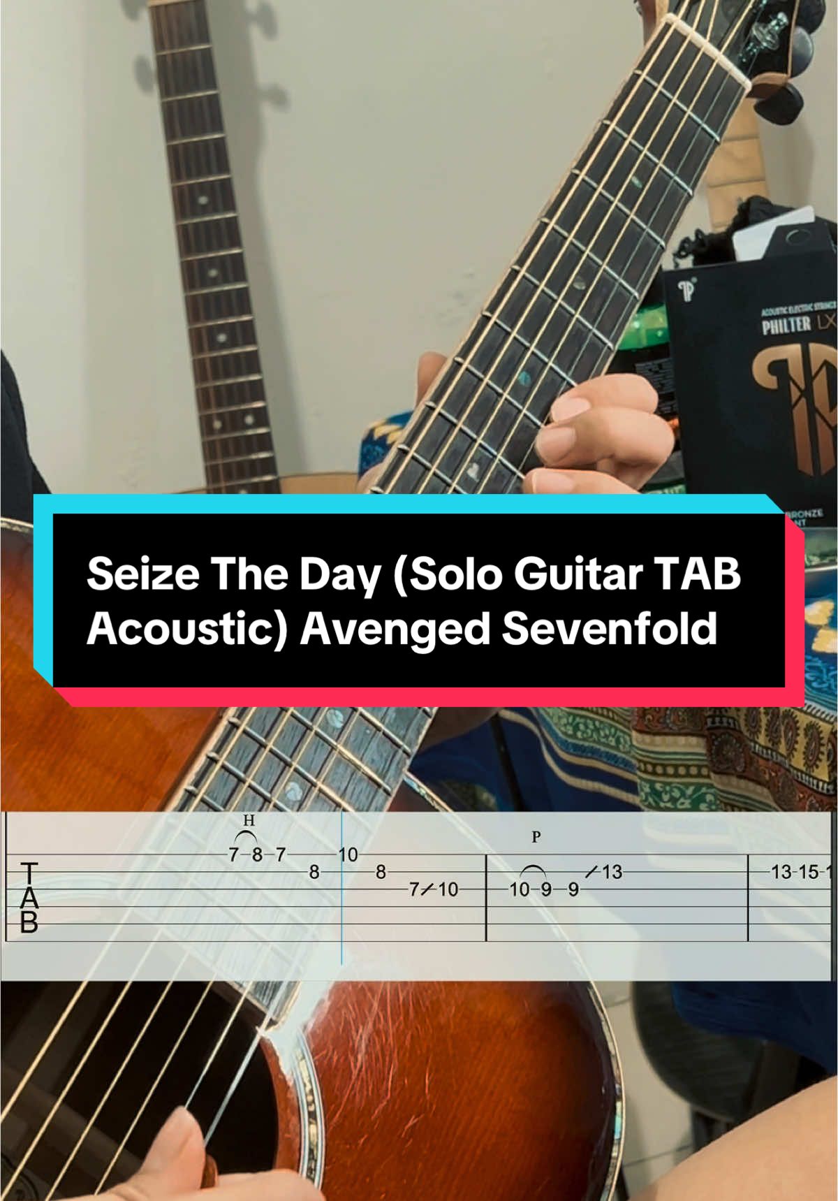 Seize The Day (Solo Guitar TAB Acoustic) Avenged Sevenfold