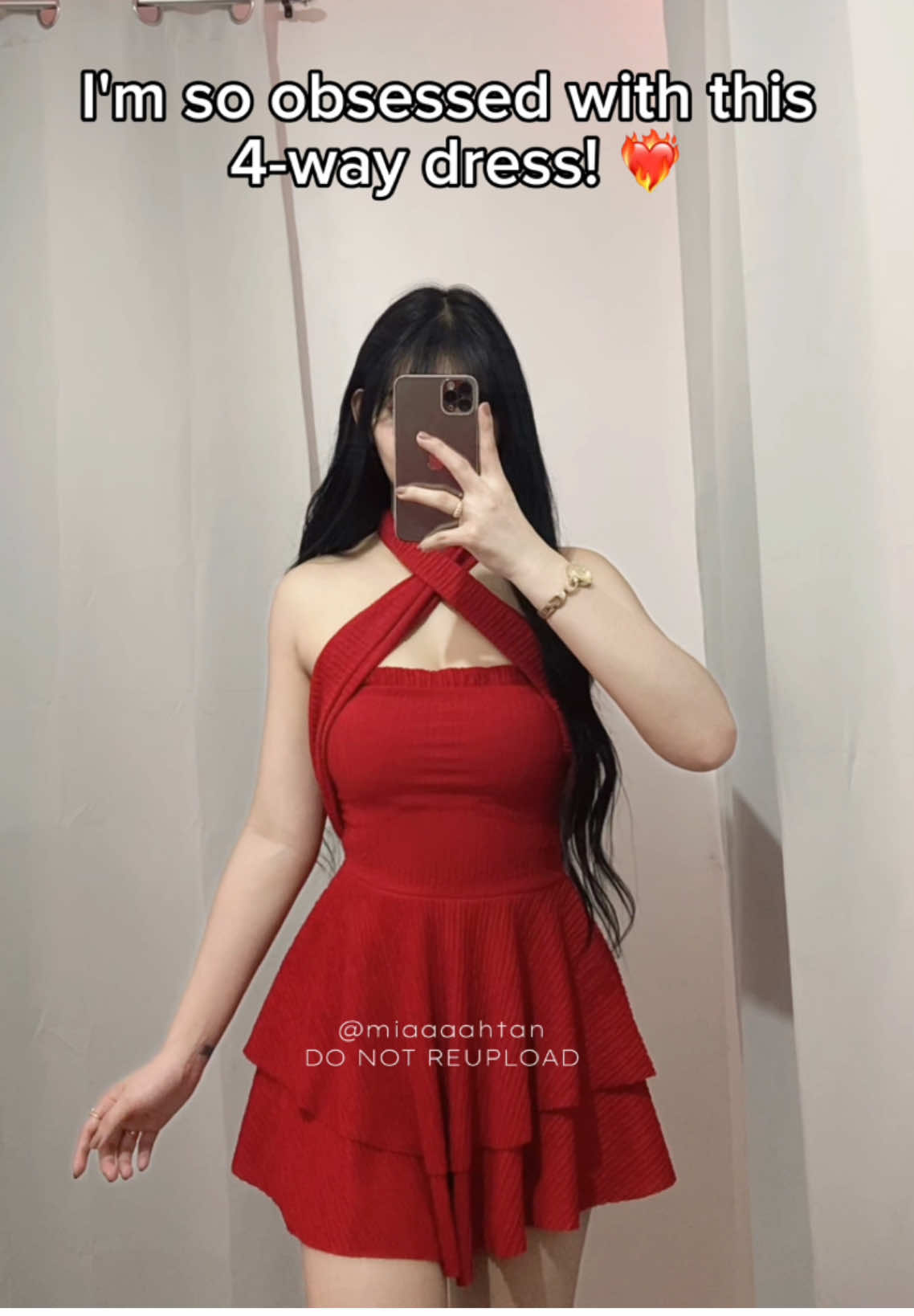 4-way dress?! ❤️‍🔥 RESTOCK ALERT ‼️ SO ANONG GAGAWIN? SUPER GANDA SWEAR!! #dress #reddress #redoutfit #red #christmasoutfit #christmasparty #dateoutfit #casual #casualoutfits #casualdress #classy #classyoutfit #classydress #partydress #outfit #OOTD #fyp #foryou #foryoupage #miaaaahtan #minidress 