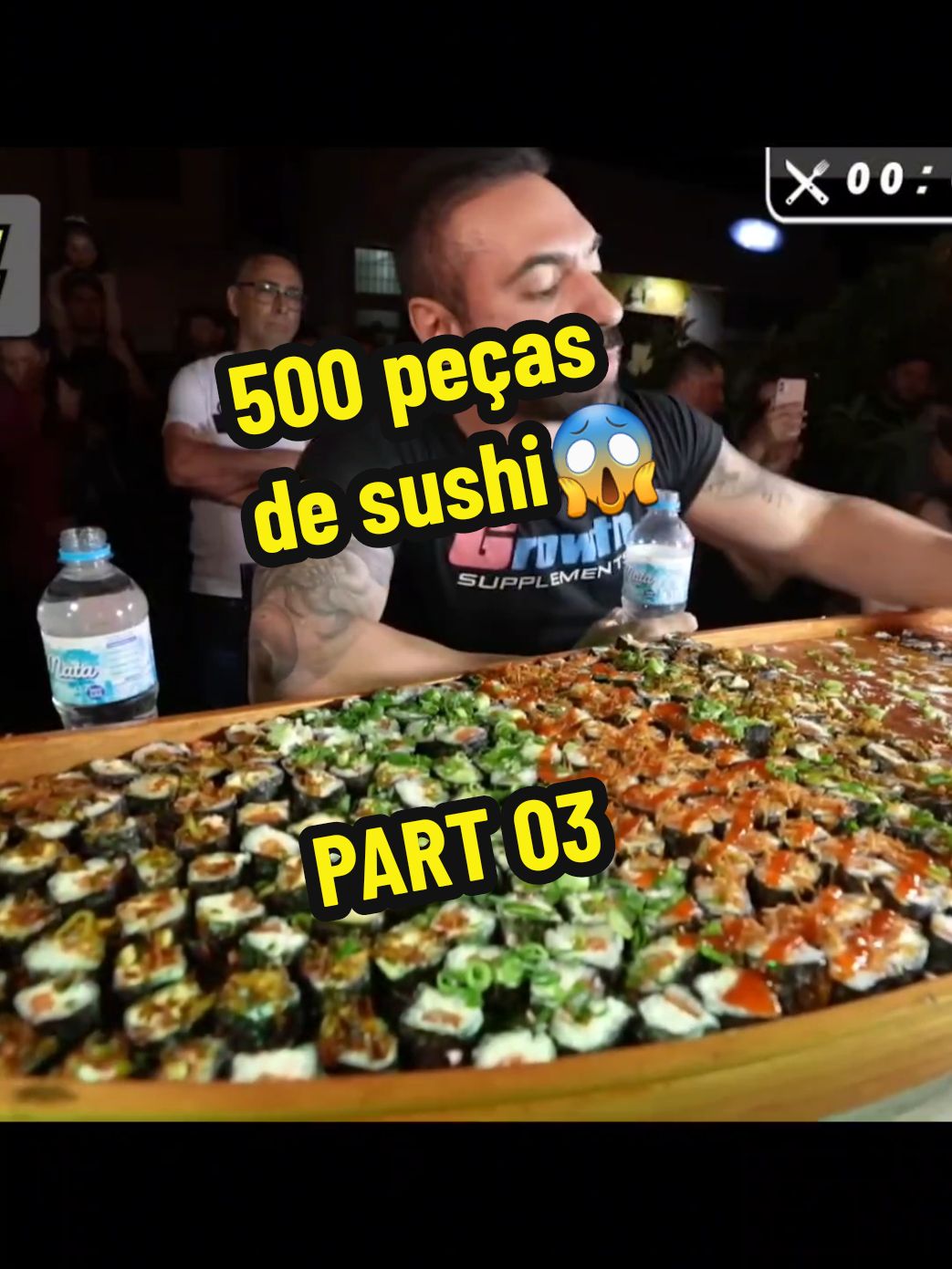 a MAIOR BARCA de SUSHI do MUNDO! 500 PEÇAS!!😨😰 Part 03 #corbucci #corbuccieats #comilança #suchi #desafiodecomida 