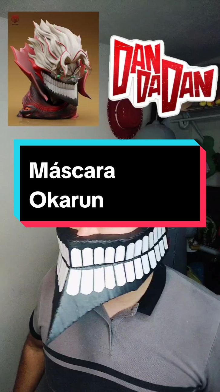 tutorial máscara Okarun dandadan #dandadan #cosplayer #props #tutorial #okarun #mascara 