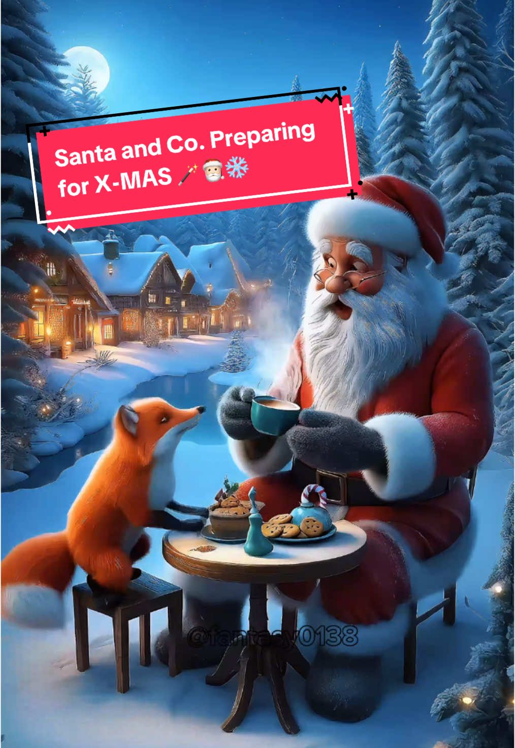 Santa and Co. Preparing for Christmas 😍❄️ #aiart #aianimation #christmas #santa #gift #fyp #animation 