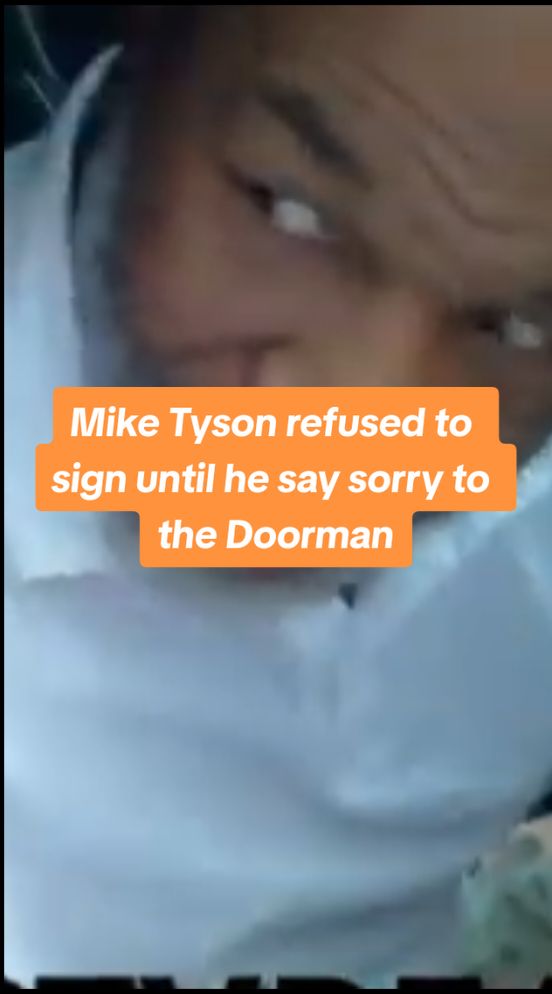 #MikeTyson refused to sign until he  say sorry to the #Doorman #tyson #miketyson #jakepaulmiketyson 