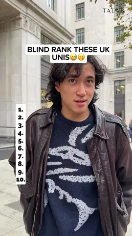 Guess his fav university 🫣 #talab #talabapp #blindrank #students #university #ucl #westminister #lse #kings #imperial #cambridgeuniversity #oxfordunivesity #nottinghamtrent #ratetheseunis