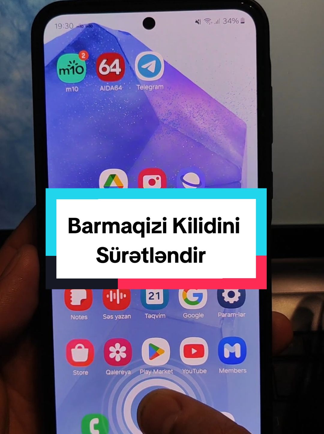 Samsunglarda Barmaqizi Kilidini Sürətləndir. #kesfet #bymidoff #samsung 