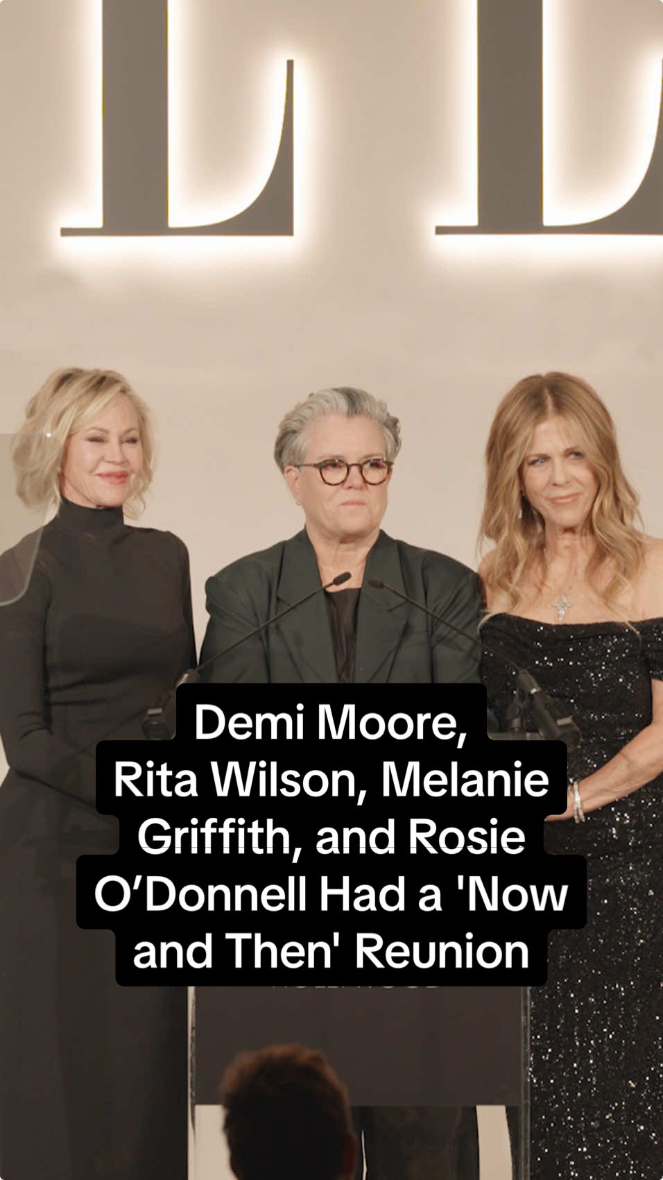 A 'Now & Then' reunion took place at this week's ELLE Women in Hollywood event. #MelanieGriffith, #RitaWilson, and #RosieODonnell introduced honoree #DemiMoore, celebrating her groundbreaking accomplishments. #ELLEWIH #NowandThen