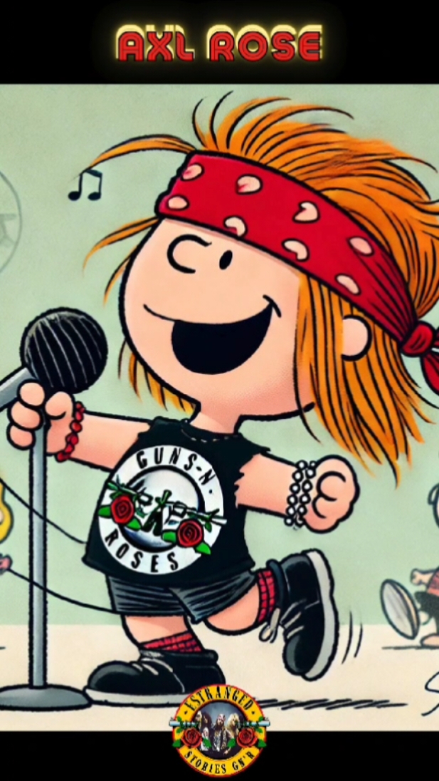 Peanut N' Roses!!! #gunsnroses  #gnr  #axlrose  #estrangedstoriesgnr #Love #izzystradlin #steveadler #slash #duffmckagan #peanult  #snoppy  #lov 