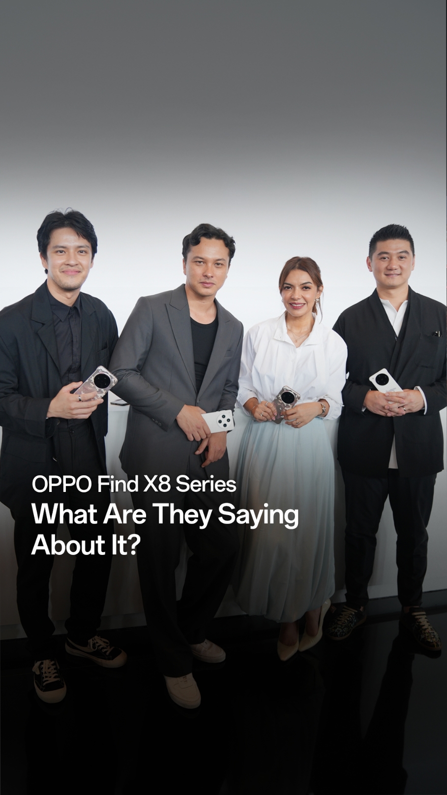 Nicholas Saputra , Najwa Shihab , Morgan Oey and Arnold Poernomo summed up the OPPO Find X8 Series in just 3 words! What are yours? 👇 Drop your 3 words in the comments about the #OPPOFindX8Series and tag 2 friends to join in! #ZoomwithOPPO  #OPPOAIPhone