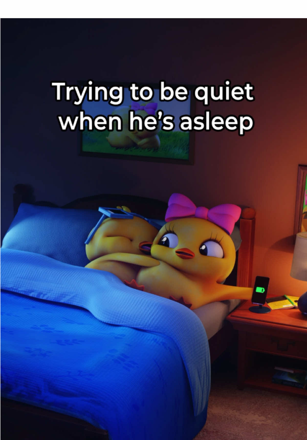 He could sleep through a tornado tbh 😂😂😂😂#lola #quack #funny #cute #tiptoeing #relatable #relationships #meetquack #animation