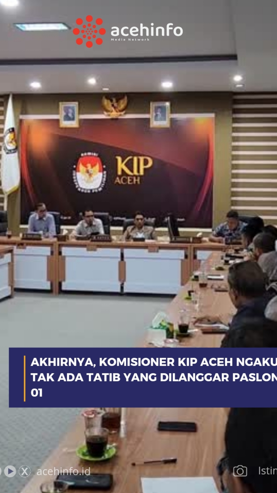 Akhirnya, Komisioner KIP Aceh Ngaku Tak Ada Tatib yang Dilanggar Paslon 01