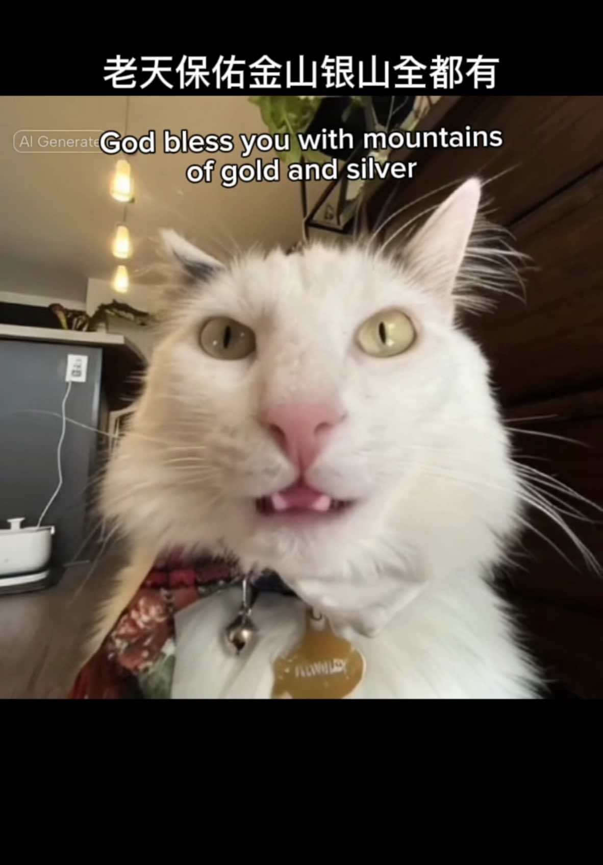 God bless you with mountains of gold and silver 🙂💰 #cat #catsoftiktok #fyp #CapCut 