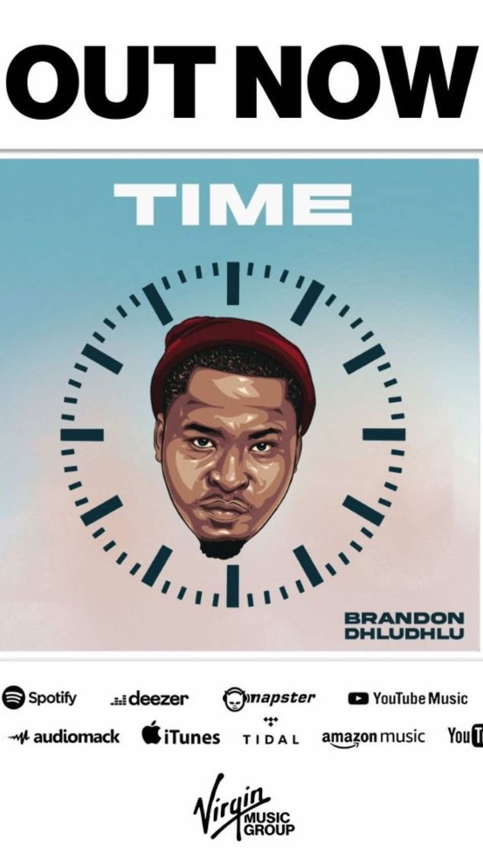 My latest single “Time” is out on all digital streaming platforms❤️🎵🙏🏽🔥🔥🔥. Make sure you stream😊👌 #brandondhludlu👑  #deephousemusic  #outnow  #fyp 