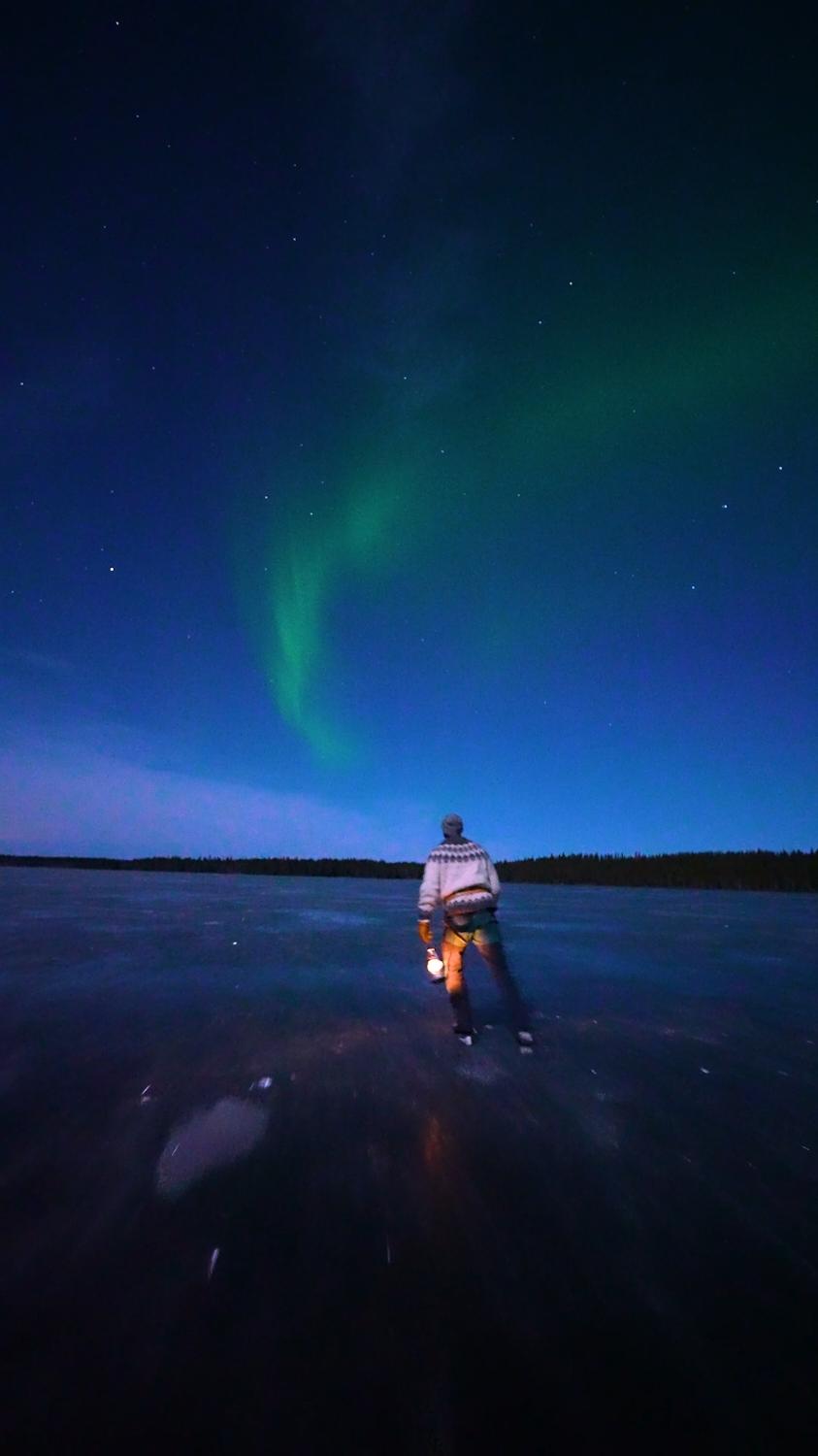 Is this most beautiful ice skating video you've ever seen✨💎 #finland #lapland #IceSkating #aurora #northernlights #finlandia 