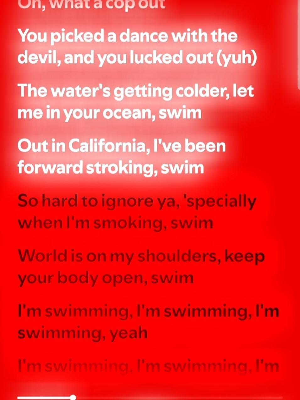 Part 9 | Swim🎶 #lyrics_songs #spotify #swim #GlowUp #kantakamuna🎤🎶 #oooooo #fyp #for #fy 