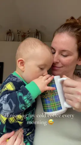 Can’t remeber what finishing a hot cup of coffee tastes like 😅☕️              #boymom #9monthspostpartum #firsttimemom #babiesoftiktok #MomsofTikTok 
