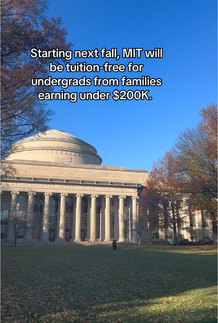 Dream big. We’ve got you. MIT won’t let finances hold you back! 🎓💰 Video: Wes Moran / MIT #AroundMIT #freetuition #scholarship