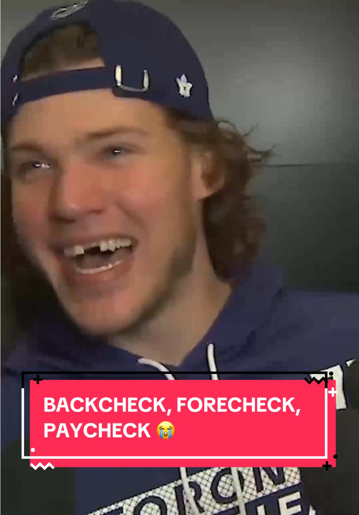 Nikita Grebenkin has been in the National for just a few days but understands the game already… backcheck, forecheck, paycheck 😂 #fyp #hockey #NHL #hockeytiktoks #torontomapleleafs 