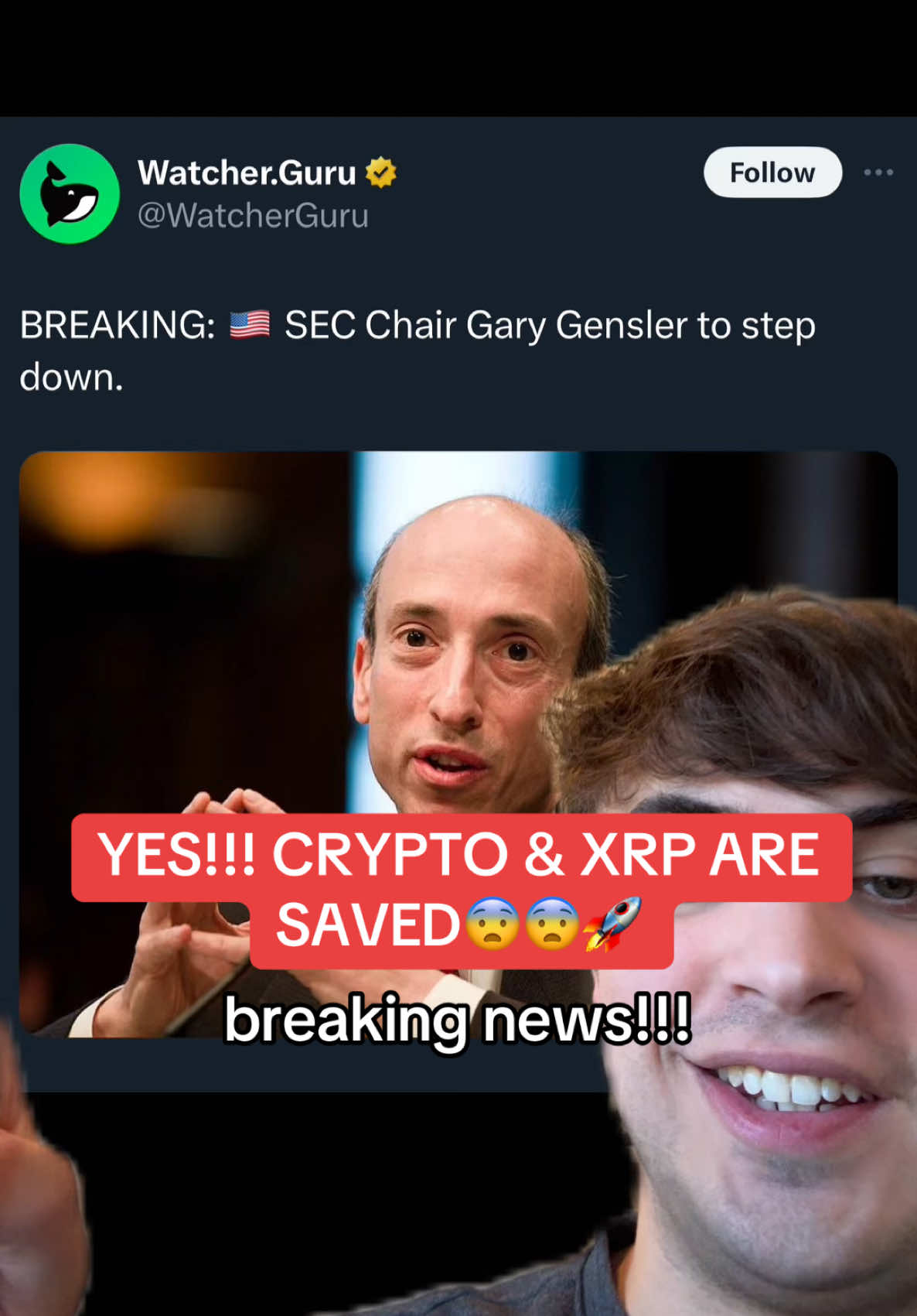 Bye Bye Gary👋🏼  #Crypto #Cryptocurrency #Cryptok #CryptoTrading #Bitcoin #Ethereum #BTC #ETH #XRP #Ripple #TradeshipUniversity #Sol #Trading #Trump #Doge #Dogecoin #RLUSD 