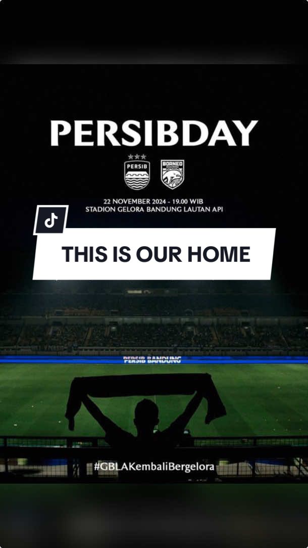 This is our home, tamu dilarang menang. ☘️ #persibday #GBLA #backtohome #💙🖤 #borneofc 