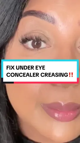 FIX UNDER EYE  CONCEALER CREASING 😫 ‼️ #creatorsearchinsights #concealertutorial #concealerhack #concealertips #concealercreasing #undereyebags #undereyecircles 