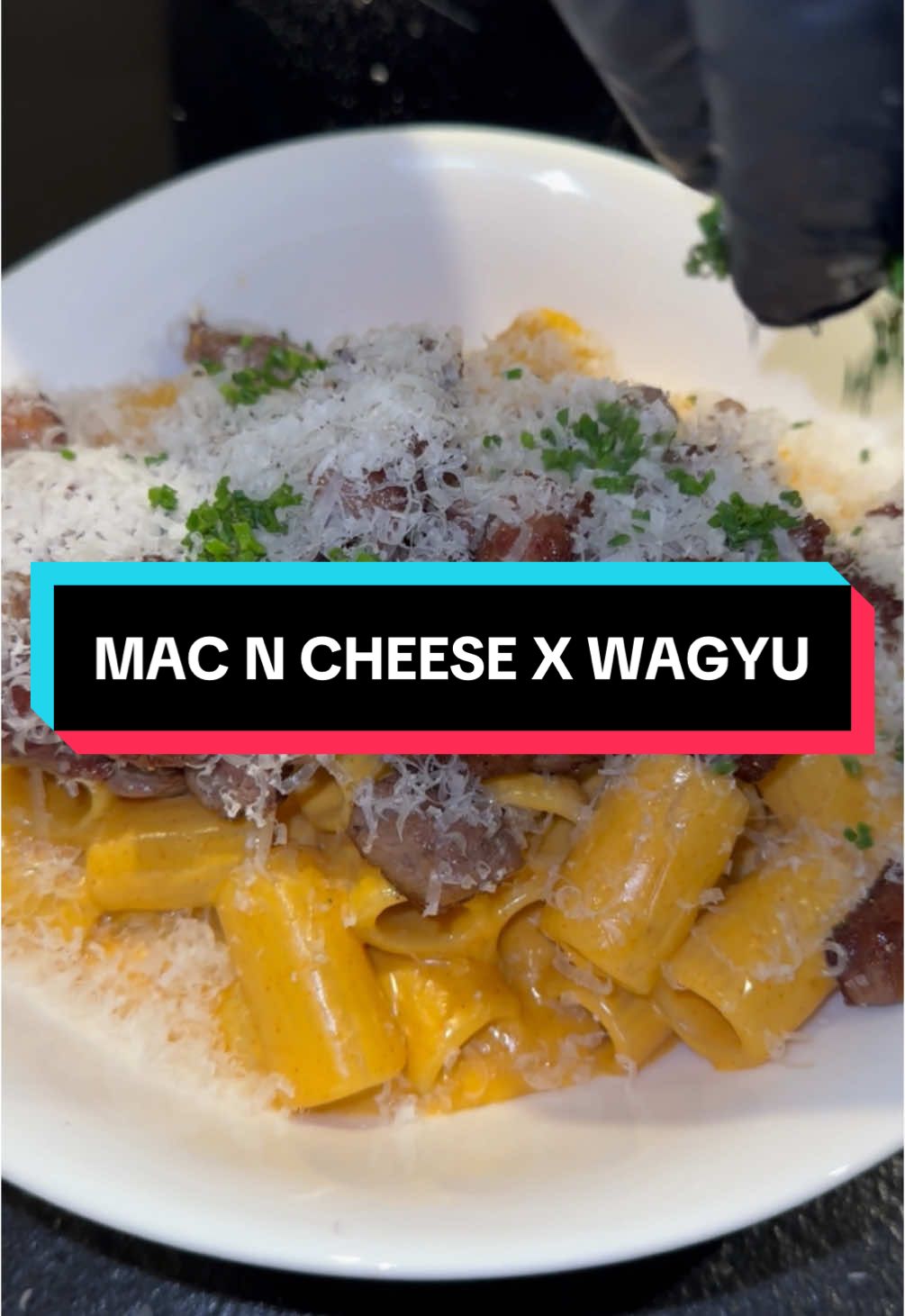 🥩MAC N CHEESE x WAGYU🥩 #fyp #food #viral #pasta #wagyu #macncheese