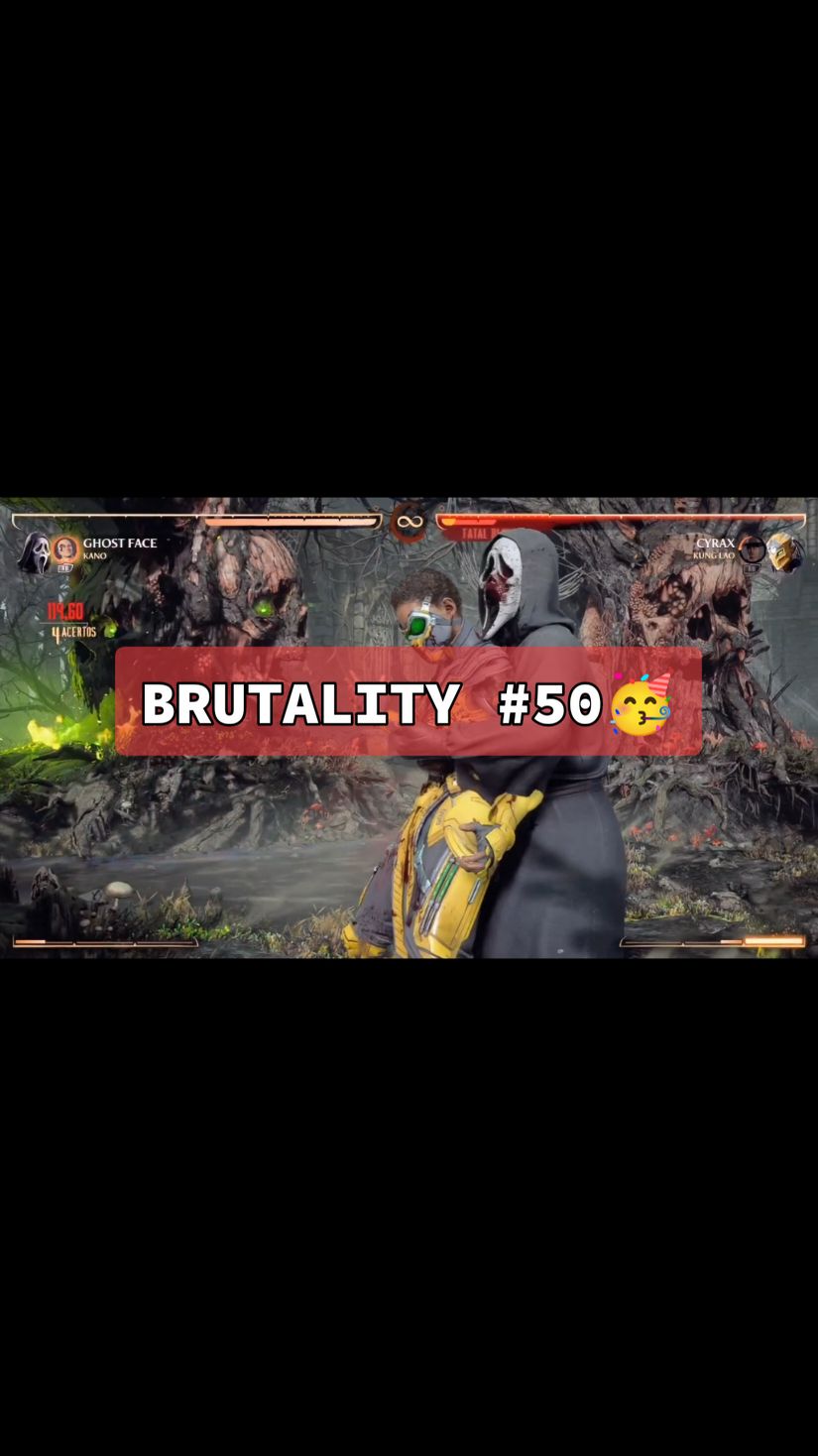 BRUTALITY #50  50 BRUTALITIES 🥳 GHOSTFACE - MK1 #mortalkombat #ghostface #toptrending #scream 