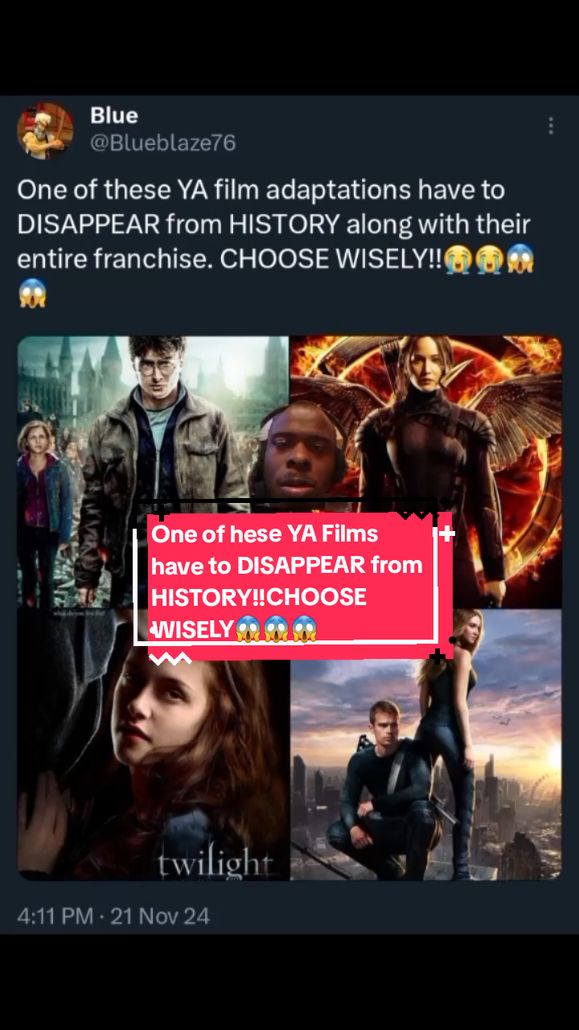 Harry Potter and Hunger Games are phenomenal film adaptations. #harrypotter #hungergames #twilight #twilightsaga #divergent #BookTok #movies #movie #novel #jujutsukaisen #jjk #chainsawman #naruto #foryoupage #fyp #fypシ #trending 