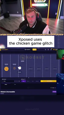 Xposed uses the chicken game glitch #Roobet #Xposed