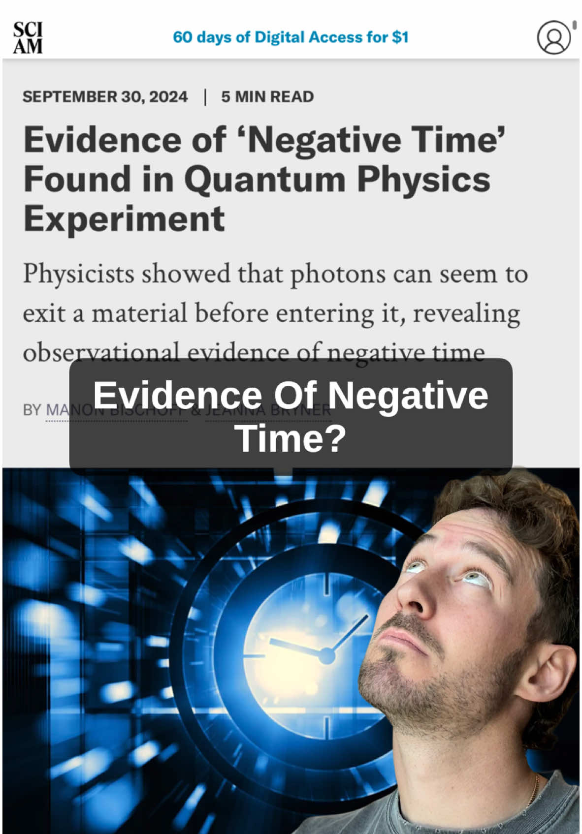 🕒 Negative Time, Quantum Weirdness, and the Simulation Theory 🧠✨ In recent experiments, scientists discovered something bizarre—the concept of negative time. Could this be evidence that the reality we experience isn't as real as we think? In this video, we dive into how quantum physics challenges our understanding of time and causality, and how it might point to the idea that we live in a simulated or holographic universe. 🌀 From quantum experiments that defy normal rules, to the strange possibility that our universe is more like a virtual reality, this might be the breakthrough that changes everything we know about time and existence. Could negative time be a clue that reality is just a program running with its own logic? 🤯 #SimulationTheory  #QuantumPhysics #HolographicUniverse #weirdscience #greenscreen #greenscreenvideo 