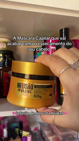 Máscara  Infusão  de Óleos da @Haskell Cosméticos #nutricaocapilar #dicasdecabelo #cabelosressecados #dicasdecabelos #hairproducts #cabelosaudavel #haskell 