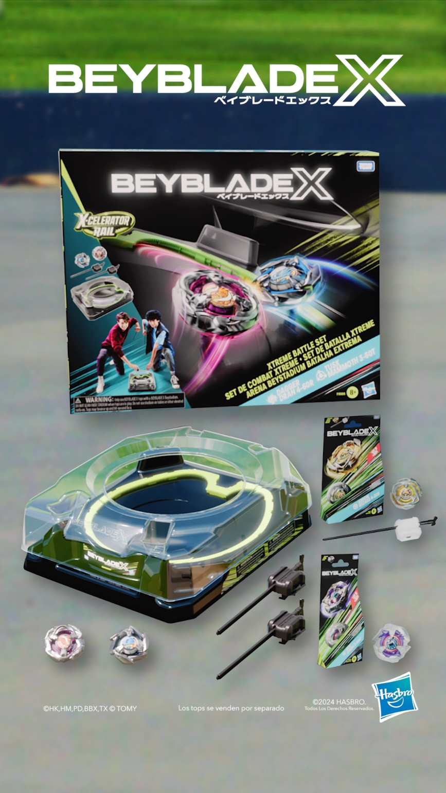 Experimenta la máxima velocidad ⚡ y los choques más épicos 💥 con el set de batalla X-treme 🏟️. #BeyBladeX #Batalla #Beyblade #Juguetes #Niños #Niñas #Acción #Estrategia #Regalos #LetItRip #Blade #Beys #Reglas 