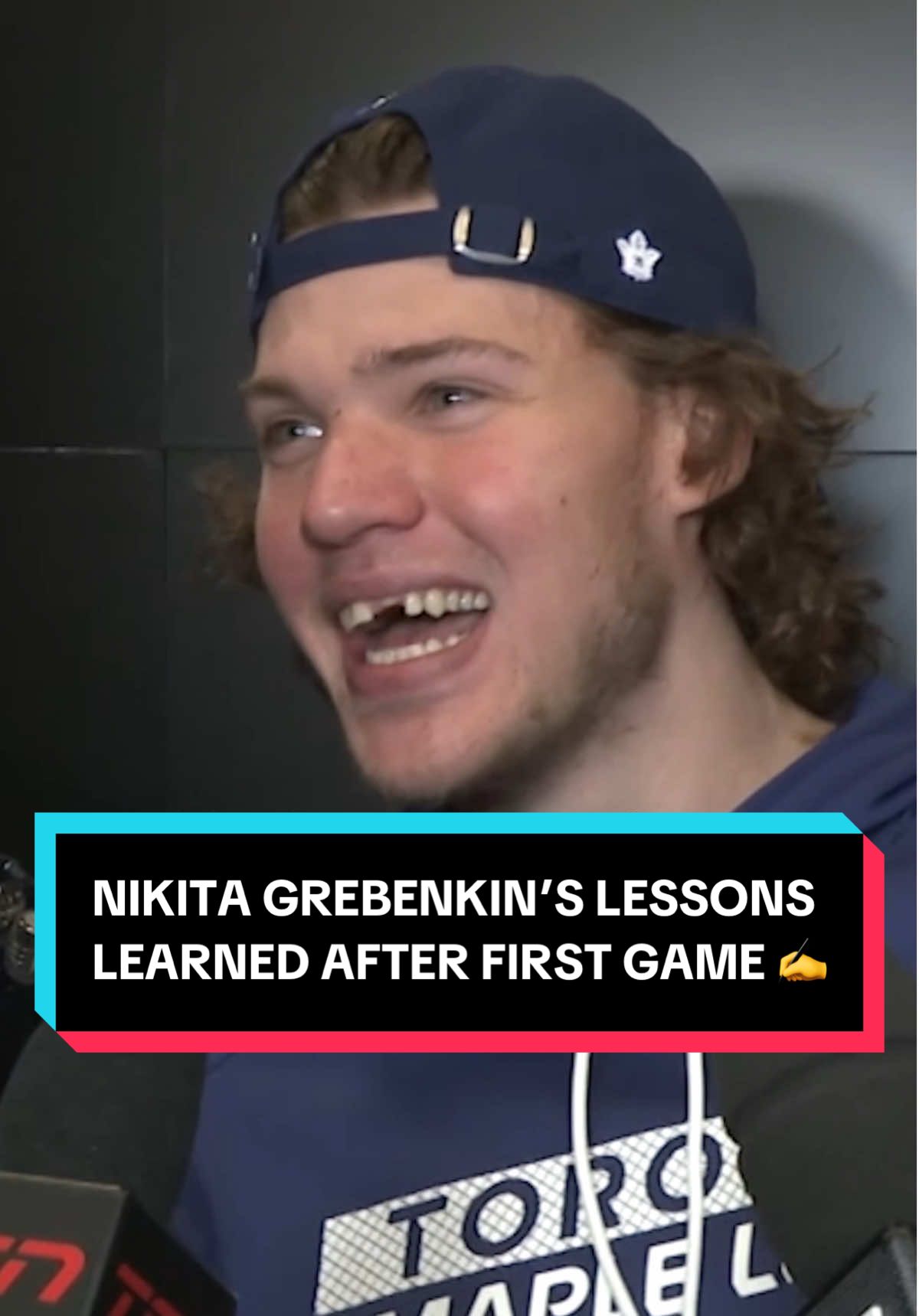 it’s the laugh for me #TorontoMapleLeafs #NikitaGrebenkin #NHL #hockey 