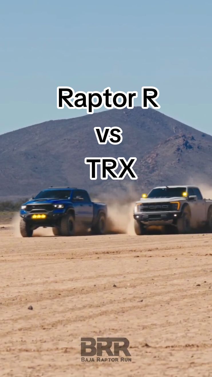 Raptor R vs TRX ig: texasraptorruns  #ramtrx #RaptorR #bajacalifornia #raptorworld #racing #fordraptor #trx #Baja #Mexico #supercharged 