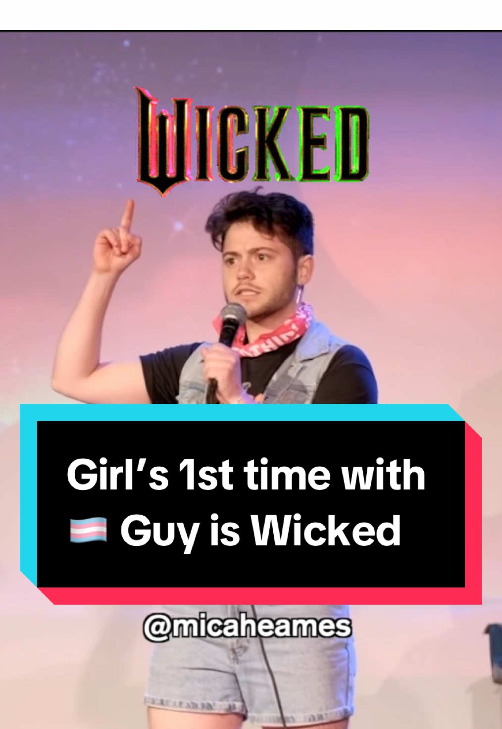 You could say our first time was pretty Wicked … stay to the end for a vocab lesson 🏳️‍⚧️🏳️‍🌈 #ftm #standup #wicked #brodway #funny #lgbt #trans #t4t @T4T 