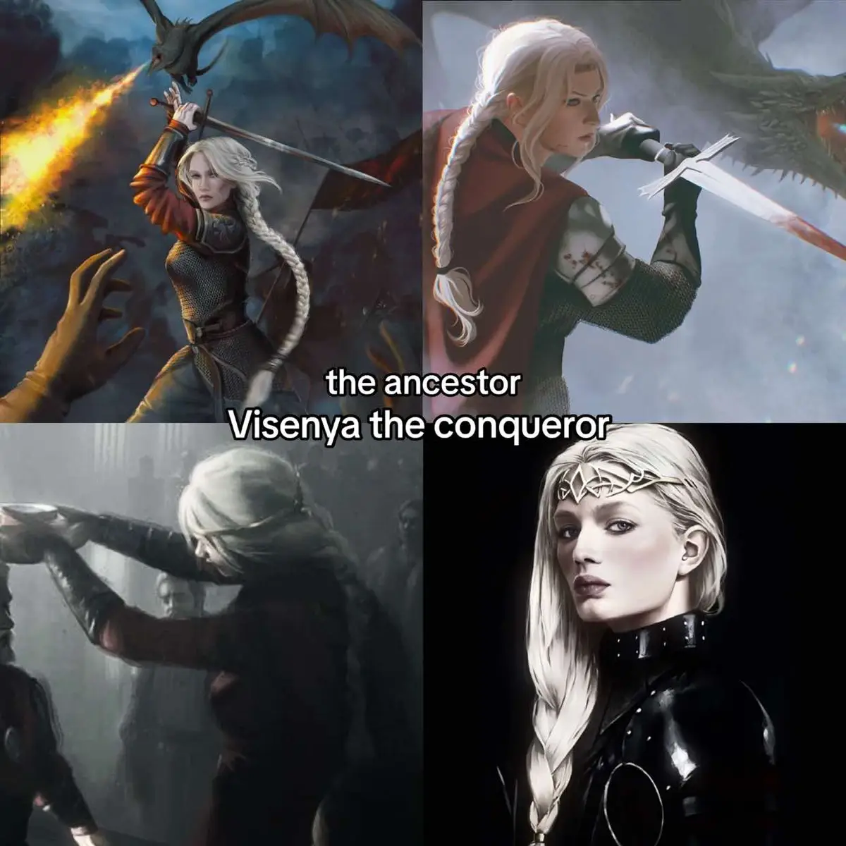 The way daenerys and rhaenyra imitated visnya’s hair🔥 #viral #fypp #houseofthedragon #foryou #fyp #rhaenyratargaryen #daenerystargaryen #rhaenyratargaryen #visenyatargaryen 