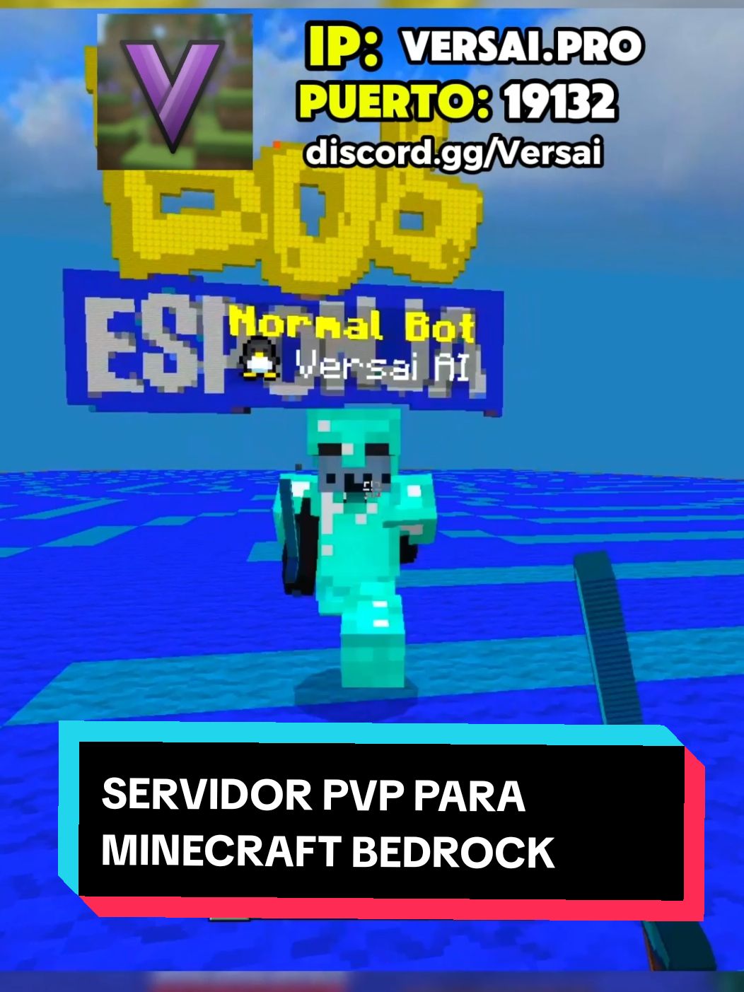 PARTE 1 | servidores para minecraft bedrock pt1 VERSAI NETWORK  Te presento Versai Network, un servidor de PvP increíble para Minecraft Bedrock. Aquí podrás disfrutar de varios modos de juego, como duelos uno contra uno, donde puedes elegir el estilo de combate que prefieras. Además, este servidor cuenta con un sistema de práctica con bots, en el que puedes ajustar la dificultad para perfeccionar tus habilidades. Y si prefieres algo más libre, también tienen el modo FFA (Free For All), ideal para enfrentarte a varios jugadores al mismo tiempo. Si eres amante del PvP, este servidor es perfecto para ti. ¡Conéctate ahora y demuestra tus habilidades en Versai Network! #Minecraft #bedrock #bedrockedition #minecraftpe #minecraftserver #servidoresdeminecraft  #minecraftpvp #pvpminecraft  #mcpe 