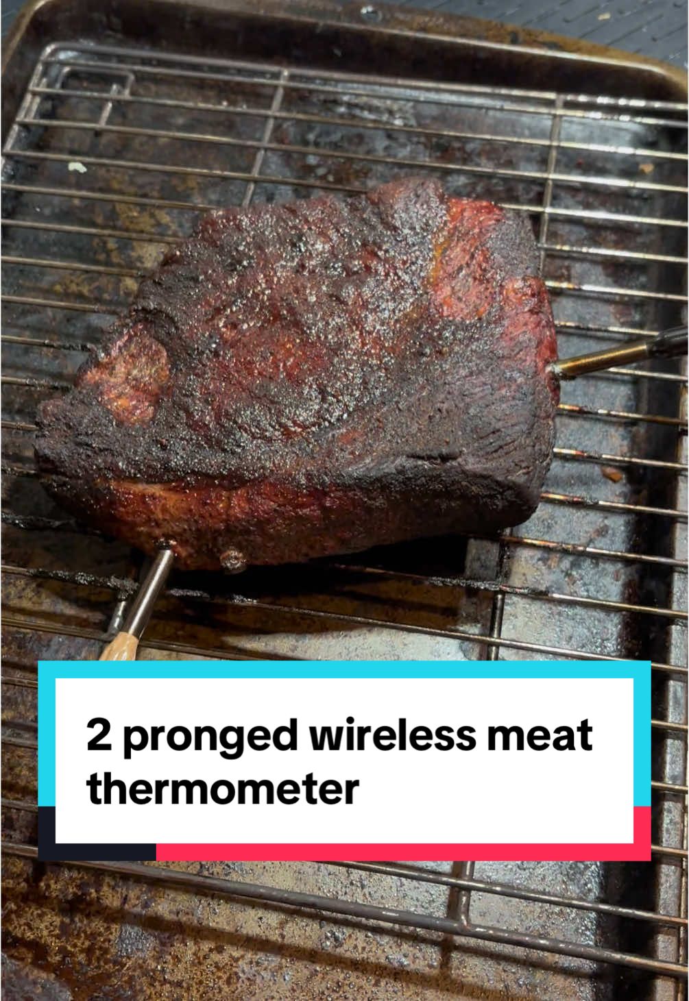 This briaket was cooked to perfection thanks to this 2 pronged wireless thermometer. #tiktokshopholidayhauls #tiktokshopblackfriday #tiktokshopcybermonday #falldealsforyou #blackfriday #holidayshopping #cybermonday #holidayhauls #tiktokshopfinds #blackfridaydeals #blackfridaysale #blackfridaydeal #blackfridaysales 