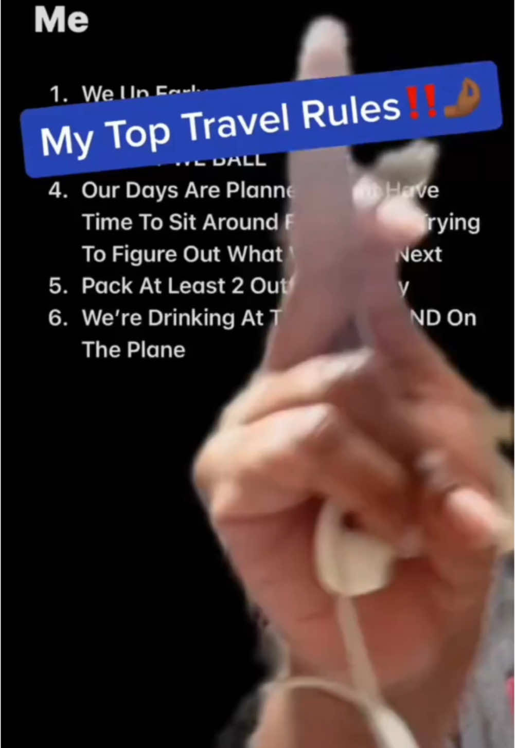 🚨My Travel Rules🚨 I Have Some New Followers And I Feel Like This Is A Good Way To Get To Know Me 😂👋🏾🤝🏾 The Most Important Rule To Me Is Adventure. I Be So Excited Like What We Doing Todayyyyyy?! 😂😂😂 Yall Wanna Go Skydiving? ATV? Hot Air Balloon?! Wassup What We Doing? Scuba Diving? Boat Day? Food Tour? FORREAL What We Doing? And Make Sure It’s The First Time Slot. 😂😂😂 Also. MAKE A PLAN. Don’t Be Looking The Shxt Up When We Get There Crazy. 😒 Anyways, What’s Yall Travel Rules That Yall Will Not Budge On? I Feel Like I Should Talk About My Red Flags  Next 😂😂😂 #TravelTok#BlackTikTok#MyTravelBucketList#TikTokPartner#TravelRules 