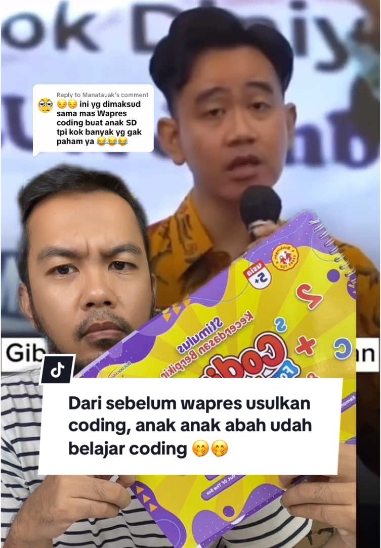 Replying to @Manatauak ooh ini yg dimaksud, jujur abah gak tau ada wacana kaya gini, abah sih memang menganggapnya coding penting untuk perkembangan otak anak 👍🏻👍🏻👍🏻👍🏻 #codingforkids #codinguntukanak #belajarcoding 