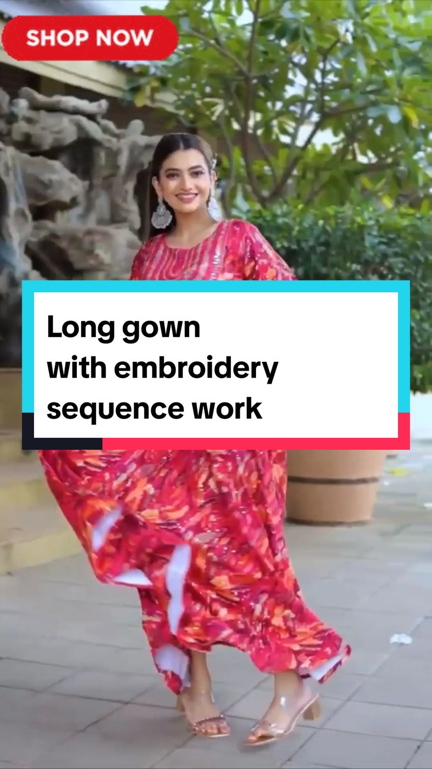 Long gown with embroidery sequence work added nice colours normal cutting. #longgown#embroiderygown #sequencegown#goviralvideo  #fypシ゚#itz_sangarishop 