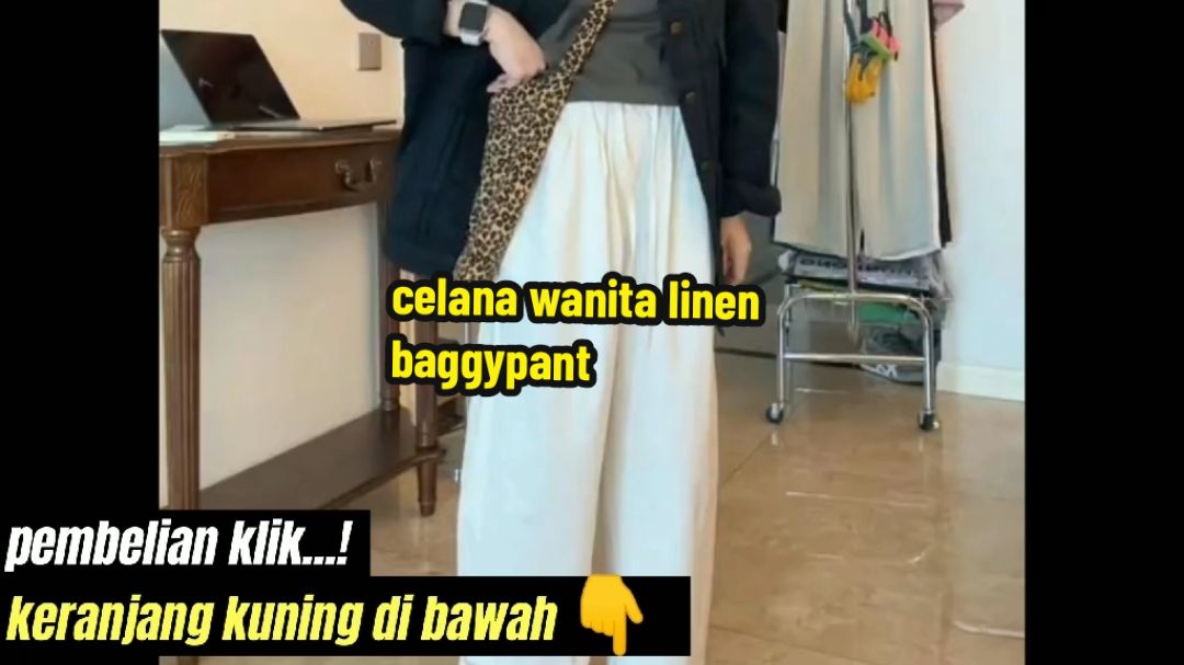 celana wanita linen baggypants #celanalinen  #celanabaggypants 