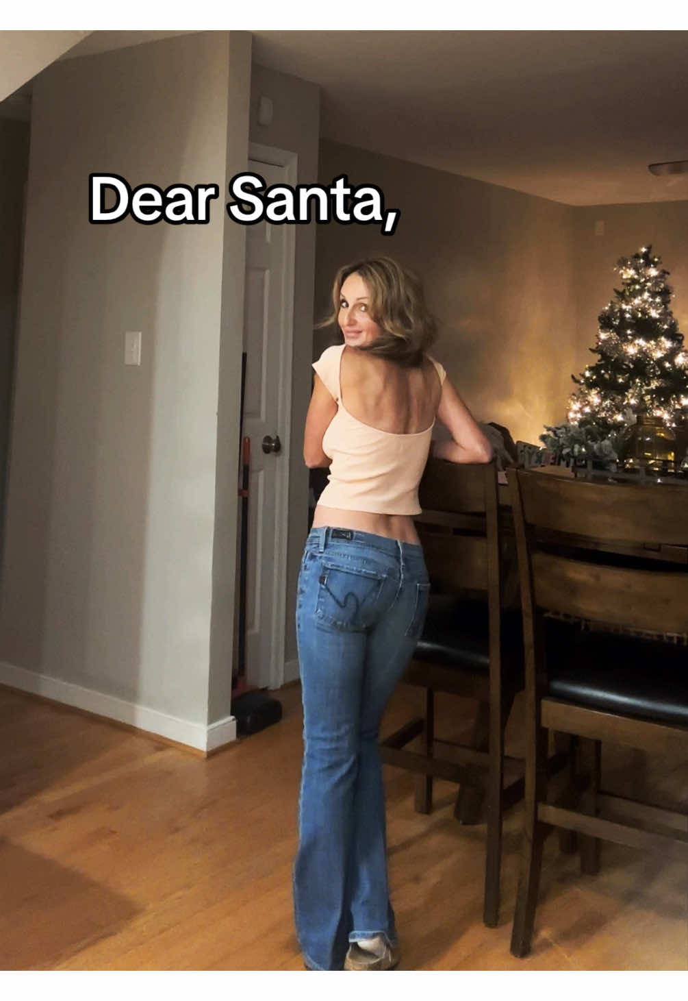 Been an awful good girl… #santa #brandy #citizensofhumanityjeans #fypシ #meganmoroneymusic #cowboys 